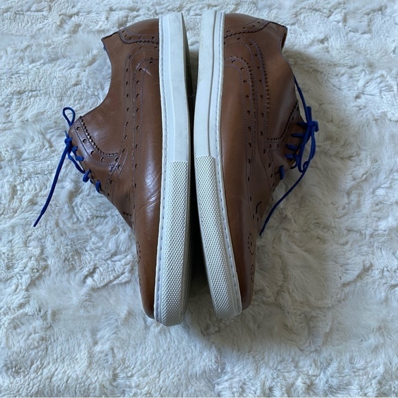 Undandy Men's Size 45 US 11 Brown Leather Oxford Sneakers - Picture 7 of 7